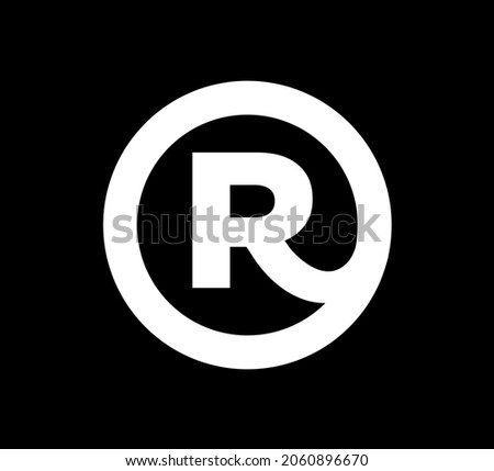 letter 'R' symbol. registration company logo monogram R vector.