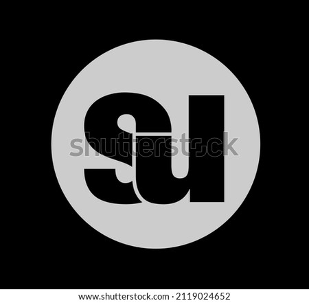 SU Company name initial letters monogram. SU icon vector. Stok fotoğraf © 