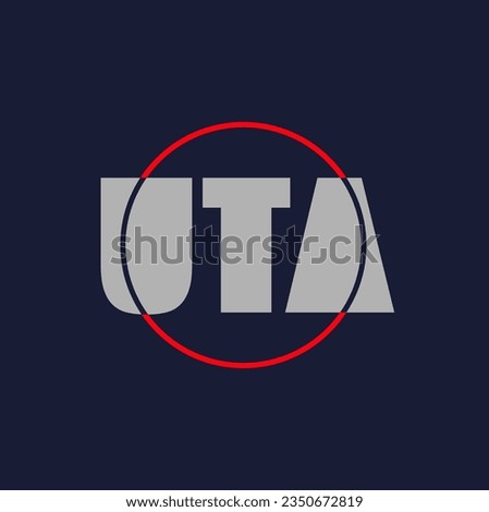UTA typography vector monogram. UTA company initial name icon.