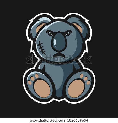 Koala mascot illustration logo vector