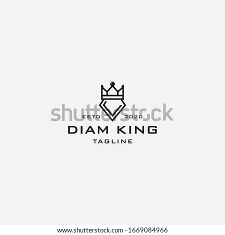 Diamond king logo concept -vector