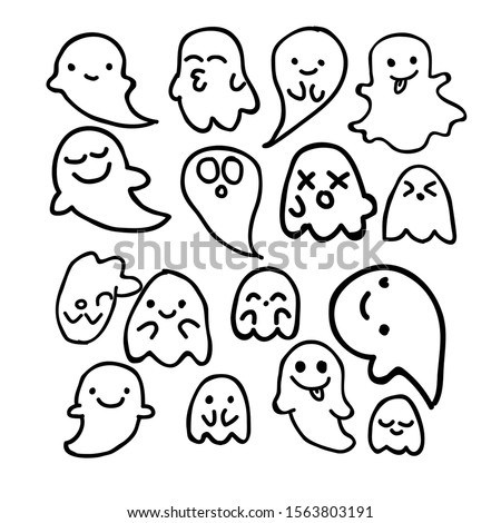 ghost with white blanket emoticon for halloween