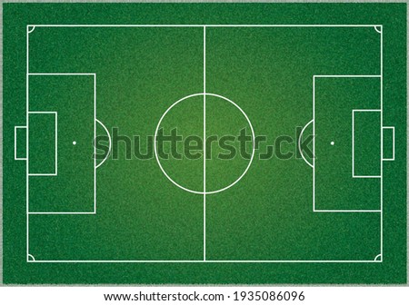 Football field or soccer field with green grass effect