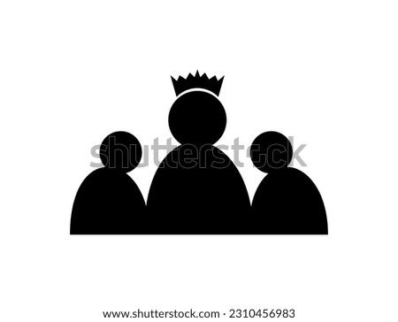 King icon on black and white theme