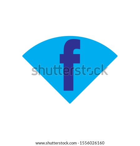 Facebook icon vector illustration, Facebook social media vector icon. F letter logo symbol. Premium quality.
