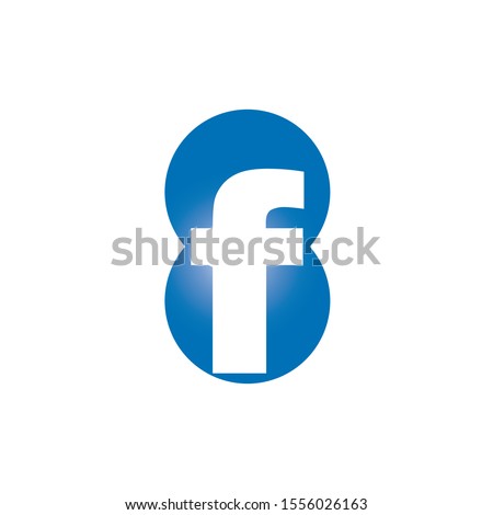 Facebook icon vector illustration, Facebook social media vector icon. F letter logo symbol. Premium quality.
