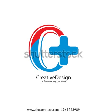 Plus letter O logo design. Medical modern logo suitable for your business company or corporate identity
