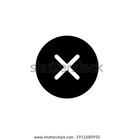 Cross icon in glyph or solid black style. Vector