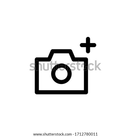 Camera Auto Mode User Interface Outline Icon Logo Vector Illustration
