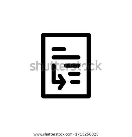 Insert Cross-reference Document User Interface Outline Icon Logo Vector Illustration
