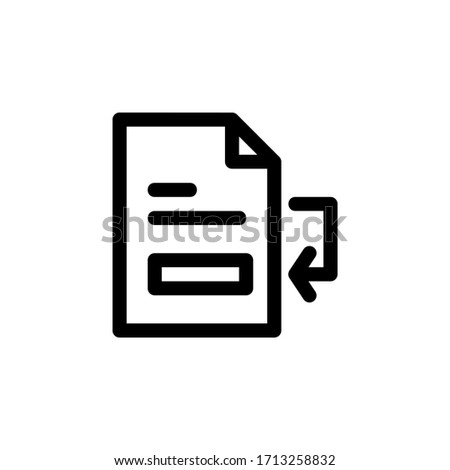 Insert Footnote Document User Interface Outline Icon Logo Vector Illustration
