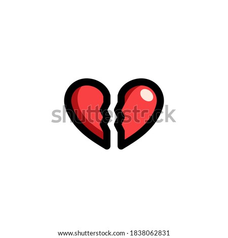 Heartbreak Icon Filled Outline People Illustration Logo Vector
