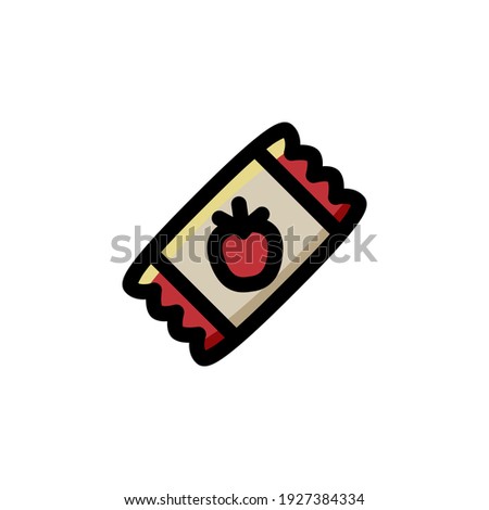 Tomato Sauce Foods Icon Logo Vector Illustration. Outline Style
