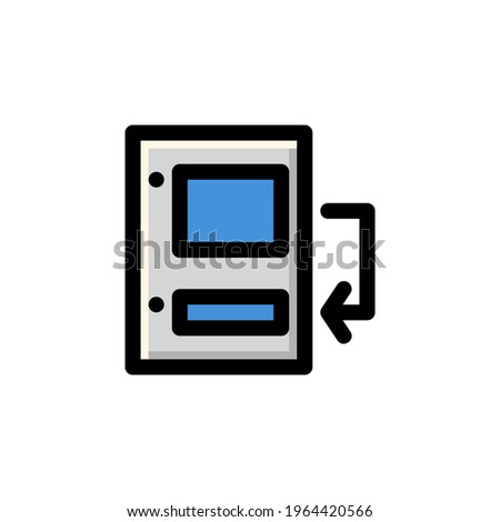 Insert Endnote Document User Interface Outline Icon Logo Vector Illustration
