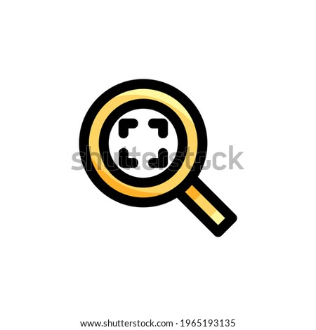Zoom Fit Area User Interface Outline Icon Logo Vector Illustration
