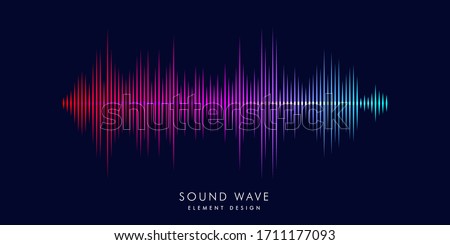Modern sound wave equalizer. Vector illustration on dark background - EPS 10 Stock foto © 