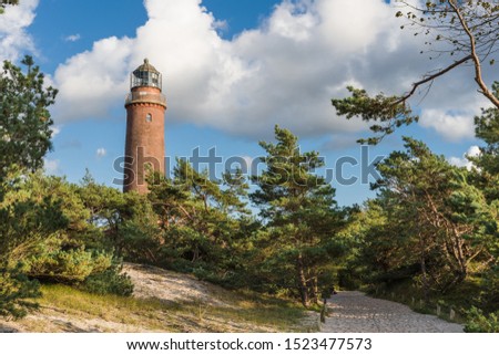 Image, Stock Photo Lighthouse Darßer Ort