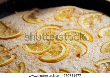 lemon pie a biscuit with lemon segments