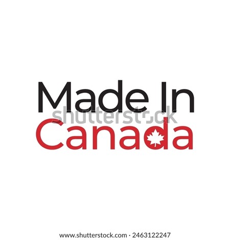 Made in canada label or logo design template