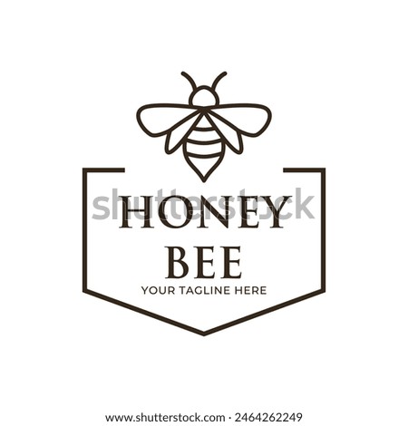 Honey logo design template illustration vector graphic