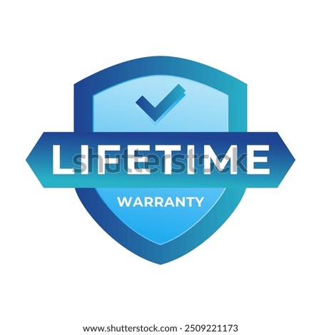 Lifetime Warranty - Stamp, Imprint, Seal Template. Vector Stock Illustration