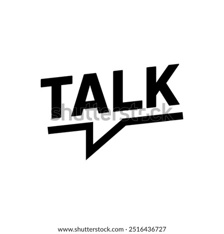 Modern Chat Talk Logo Design Vector Template