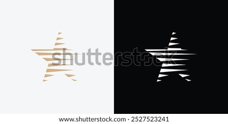 Star Speed Rising Logo. Fast star logo. Illustration logo design