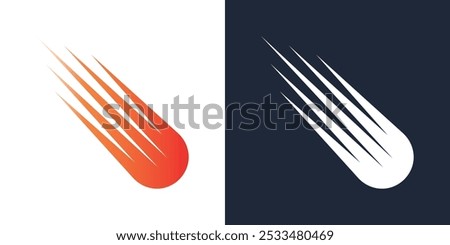 Comet meteor logo vector icon illustration design