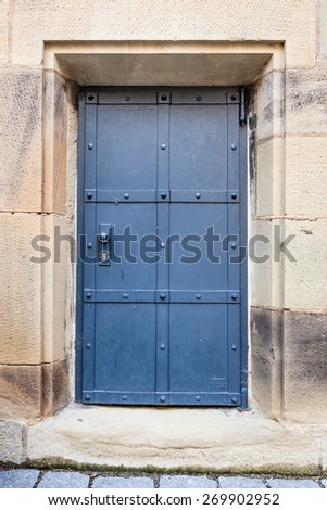 Old strong iron door