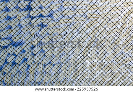 Dried fish on net with sunlight, seafood product at market from Thailand