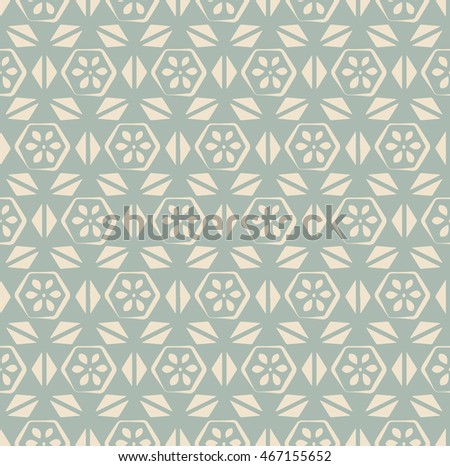 Antique seamless background 538 vintage polygon cross triangle flower
