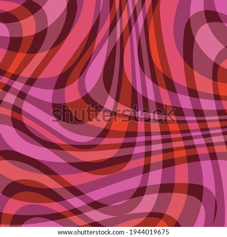 mod pink red ornage wavy abstract plaid vector background pattern Imagine de stoc © 