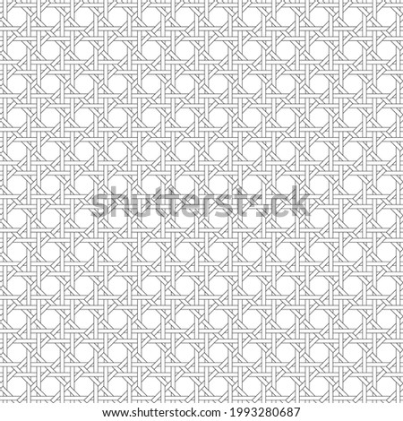 seamless black line caning weave pattern