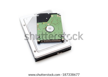 Storage device (Hard disk drive) HDD isolated on white background