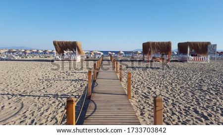 Ayvalık, Sarimsakli, the most popular beach of Ayvalik, Sarimsakli Beach, Ayvalik, Turkey Imagine de stoc © 