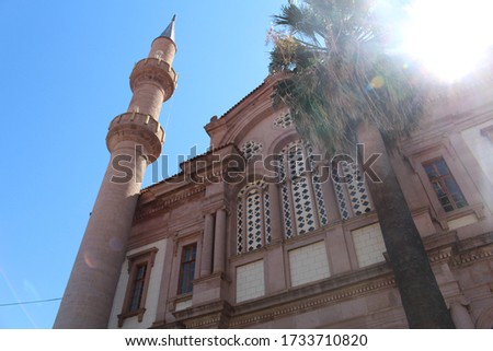 Çınarlı Mosque in Ayvalık. Former Ayos Yorgis Church, Ayvalik, Turkey Stok fotoğraf © 