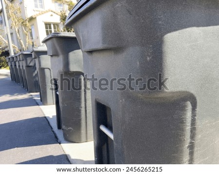 Similar – Image, Stock Photo Curb on an empty road by the forest
