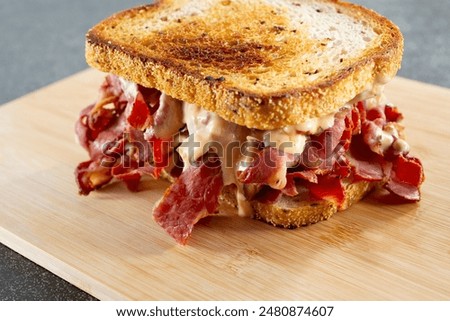 Similar – Foto Bild Pastrami auf Roggentoast