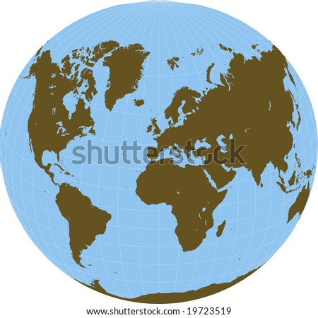 World In A Circle Map Stock Photo 19723519 : Shutterstock