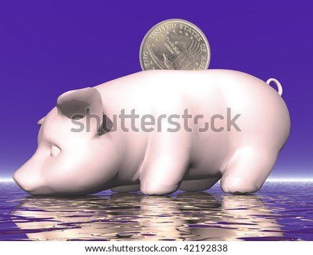 digital visualization of a piggybank