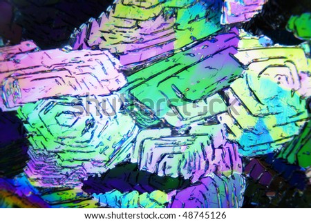 microcrystals of citric acid in polarized light