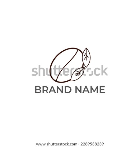 ILLUSTRATION COFFEE BEAN LOGO DESIGN VECTOR GOOD FOR COFFEE SHOP, BRAND COFFEE