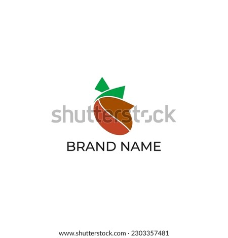 ILLUSTRATION COFFEE BEAN LOGO DESIGN VECTOR GOOD FOR COFFEE SHOP, BRAND COFFEE