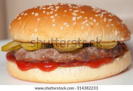hamburger, burger, menu for cafes and fast-food restaurant