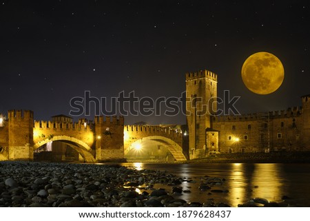 Similar – Foto Bild Verona bei Nacht adige