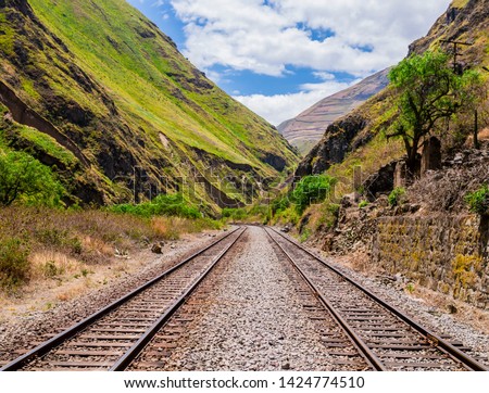 Similar – Foto Bild Andean railway in Alausi Ecuador goes to the devil’s nose