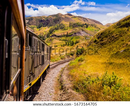 Similar – Foto Bild Andean railway in Alausi Ecuador goes to the devil’s nose