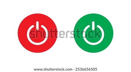 Power icons set. Power Switch sign and symbol. Electric power. On off power button icon. Switch on switch off icon, vector illustration.