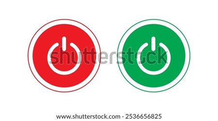 Power icons set. Power Switch sign and symbol. Electric power. On off power button icon. Switch on switch off icon, vector illustration.