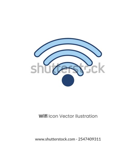 Wifi icon vector. signal sign and symbol fill and outline . Wireless icon eps 10